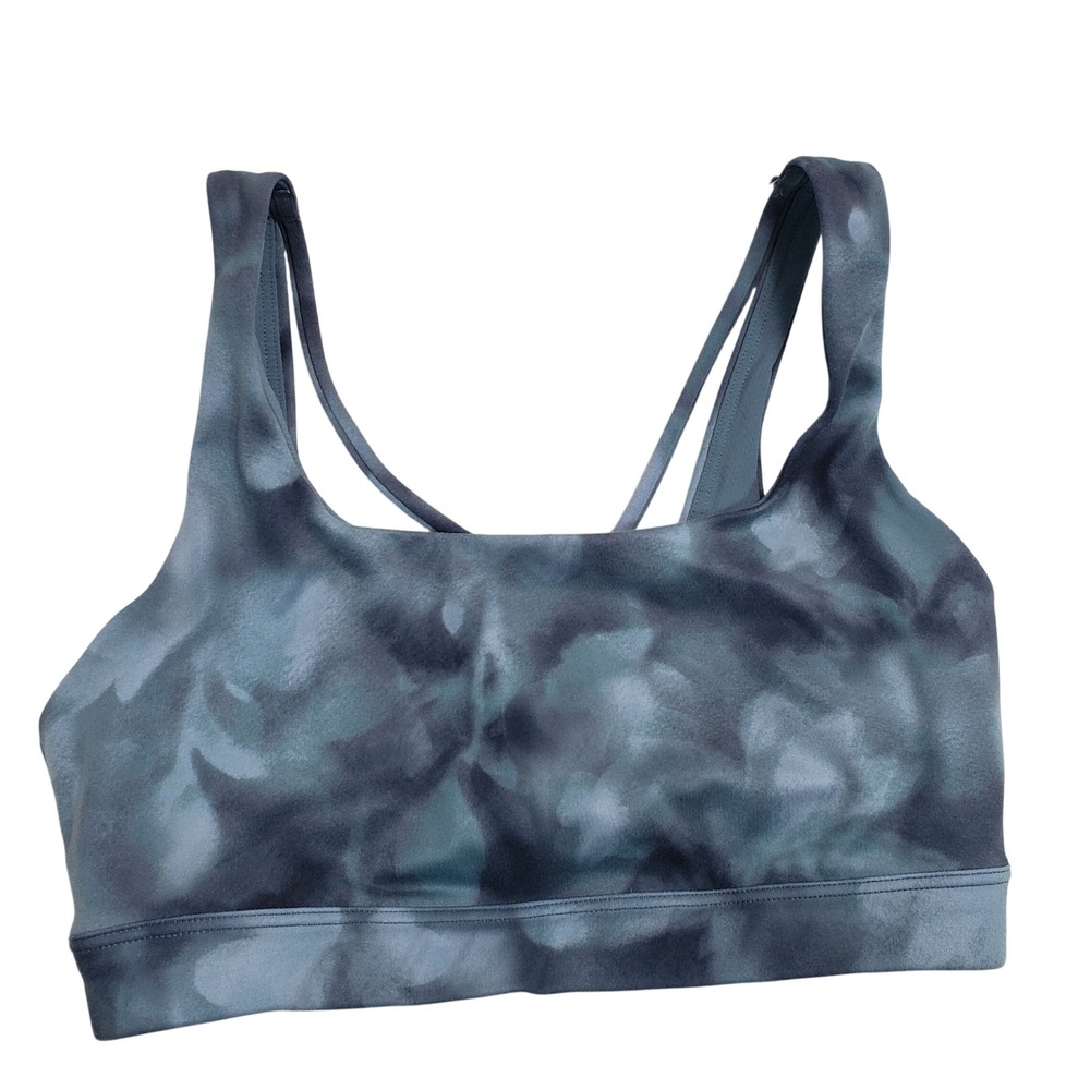 Athleta Tie Dye Sports‎ Bra Racerback Workout Tank Top XS Blue
